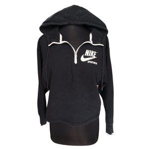 Nike Logo Black quarter zip pullover hoodie